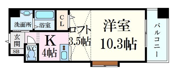 祇園新橋北駅 徒歩7分 8階の物件間取画像